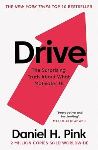 Drive by Daniel H. Pink book cover about motivation and leadership