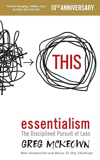 Essentialism by Greg McKeown book cover about clarity and simplicity