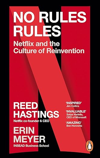 No Rules Rules by Reed Hastings & Erin Meyer book cover about culture and innovation