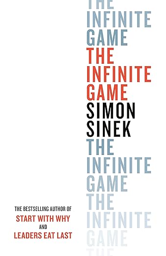 The Infinite Game by Simon Sinek book cover about long-term leadership and strategy