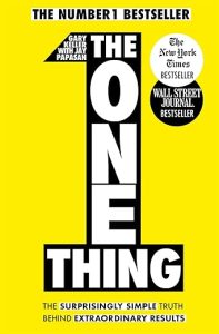The One Thing by Gary Keller book cover about focus and clarity